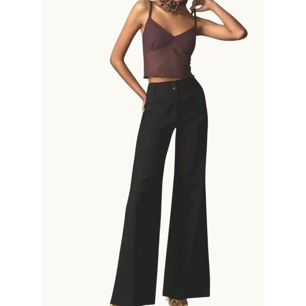 Maeve The Junie High-rise Wide-leg Flare Pants